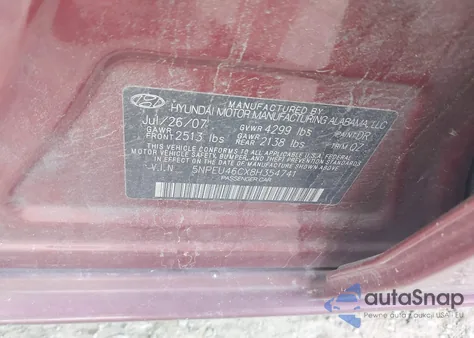 2008 Hyundai Sonata Limited/Se from USA, damaged, VIN 5NPEU46CX8H354741